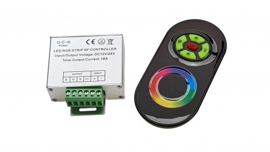 Sterownik LED RGB 12V 216W dotykowy (5p.+ panel) RF